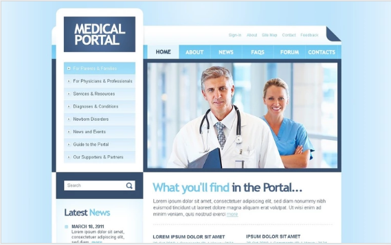 Templat Desain PSD Farmasi