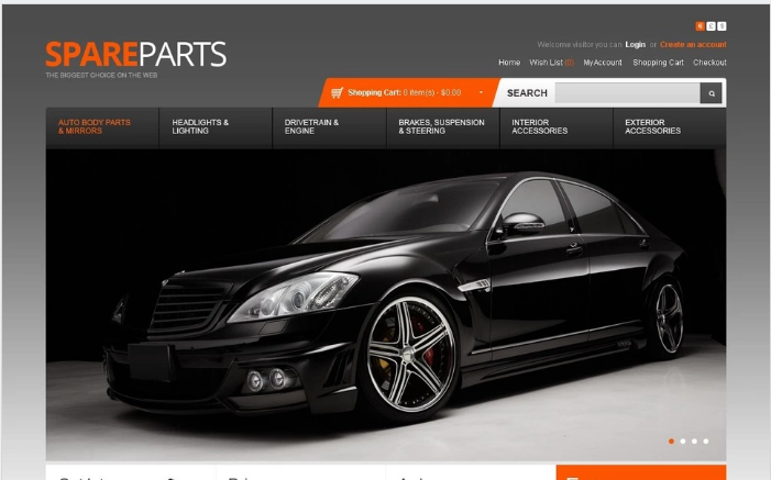 Plantilla OpenCart de piezas de repuesto