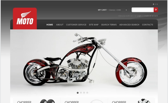 Plantilla OpenCart para tienda de bicicletas