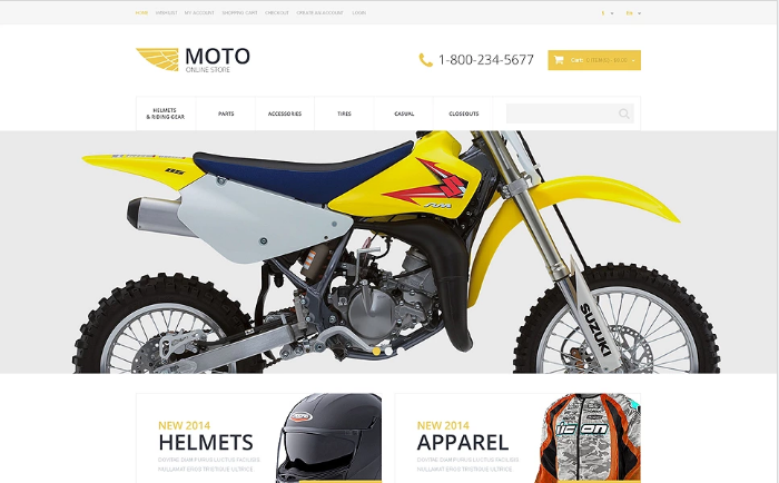 Tienda de motocicletas Plantilla OpenCart