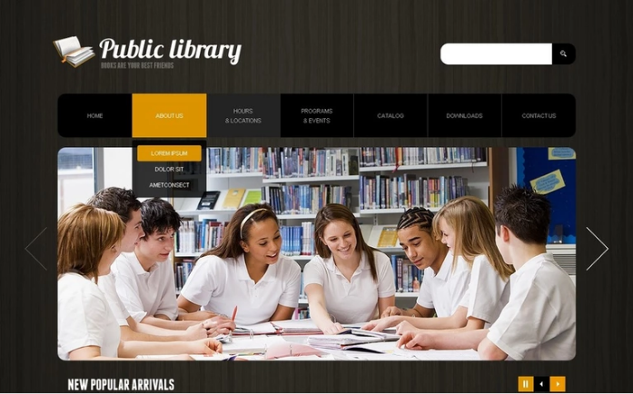 도서관 PSD 템플릿