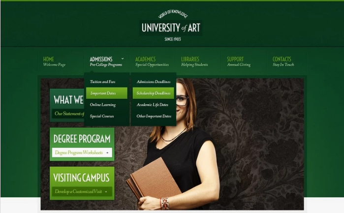 대학 PSD 템플릿