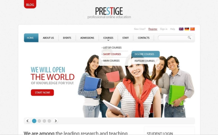 교육 PSD 템플릿