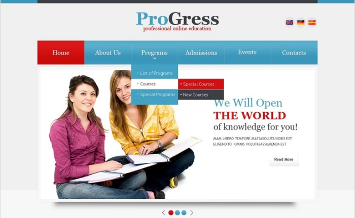 교육 PSD 템플릿