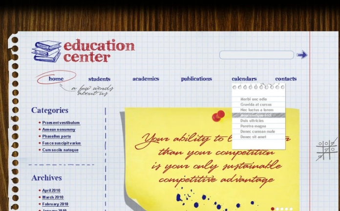 교육 PSD 템플릿