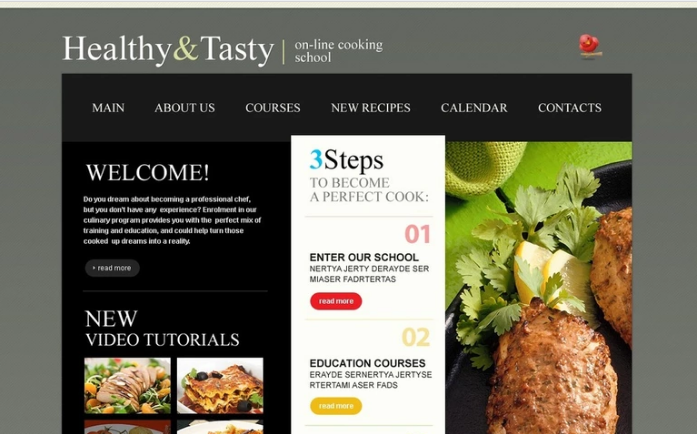 요리 학교 PSD 템플릿