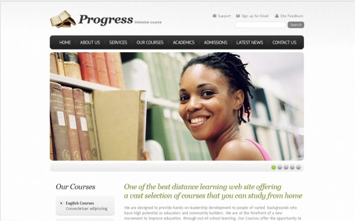 교육 PSD 템플릿