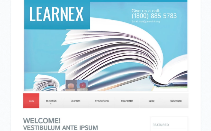 교육 PSD 템플릿