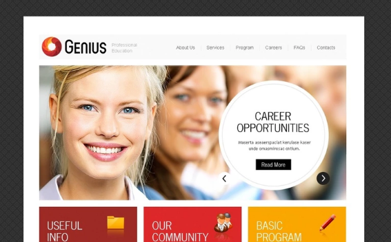 직업 교육 PSD 템플릿