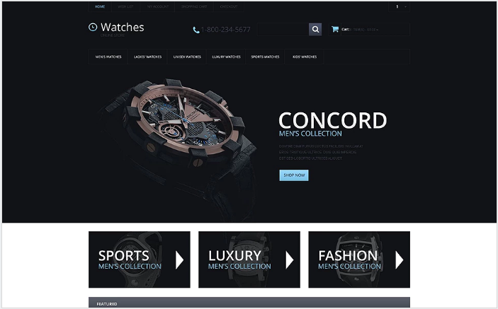 レスポンシブOpenCartテンプレートを見る