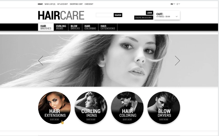 あなたの髪のテンダーケアOpenCartテンプレート