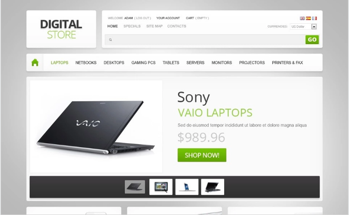 Tema Toko PrestaShop Digital