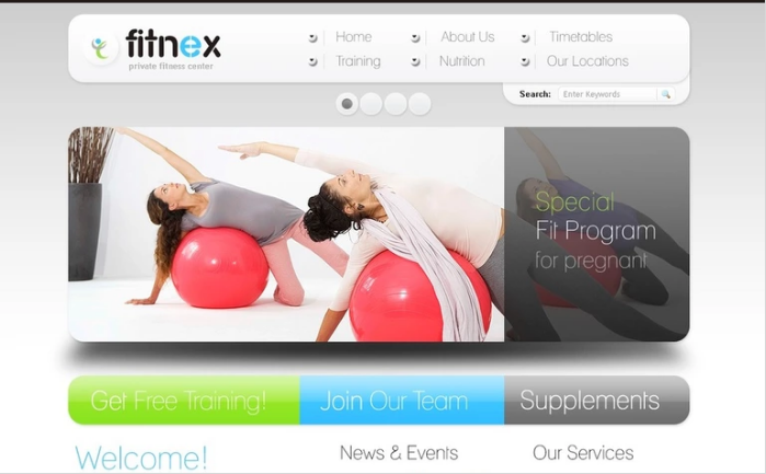 피트니스 PSD 템플릿