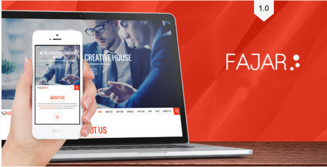 Fajar jednostronicowy motyw kreatywny