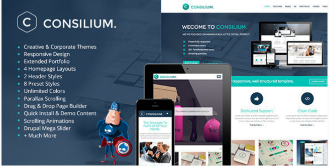 Consilium — uniwersalny, kreatywny motyw Drupal
