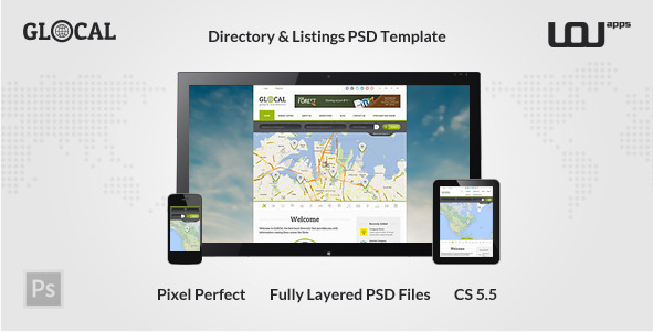 GLOCAL - PSD шаблон каталога