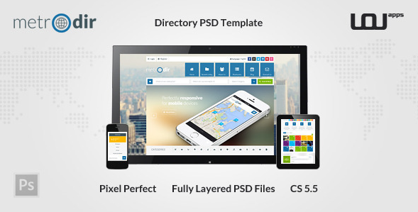 МЕТРОДИР - PSD шаблон каталога