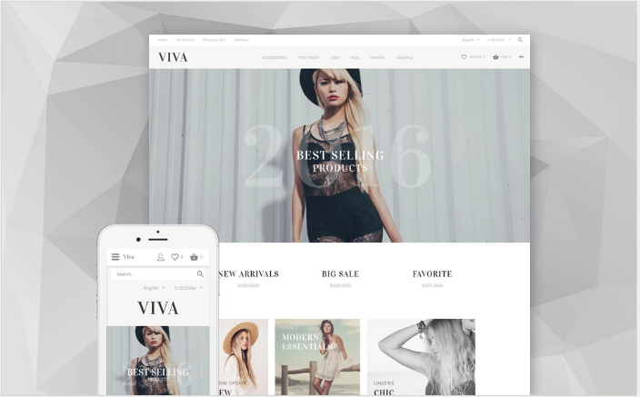 แม่แบบ OpenCart ของ VIVA
