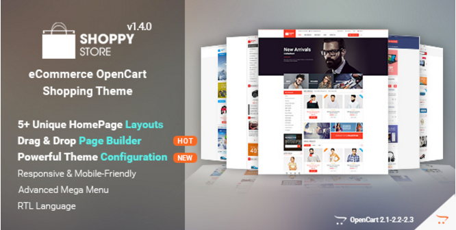 ShoppyStore - ธีม OpenCart อเนกประสงค์ที่ตอบสนอง