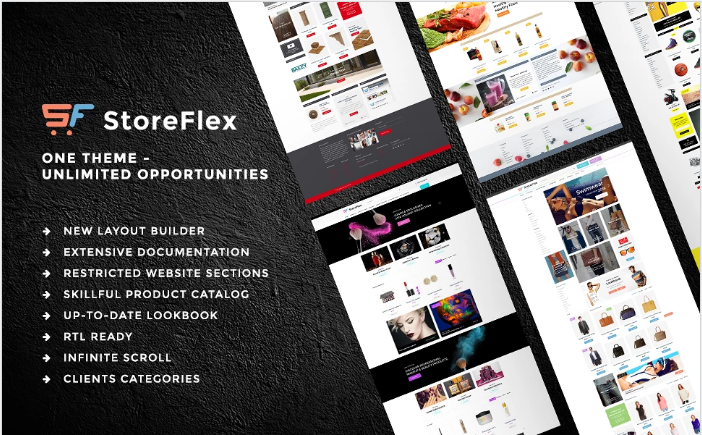 StoreFlex - เทมเพลต OpenCart อเนกประสงค์ที่ตอบสนอง + RTL