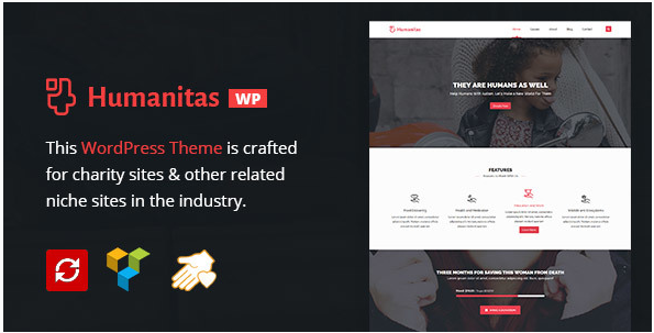 Тема WordPress для благотворительных пожертвований Humanitas
