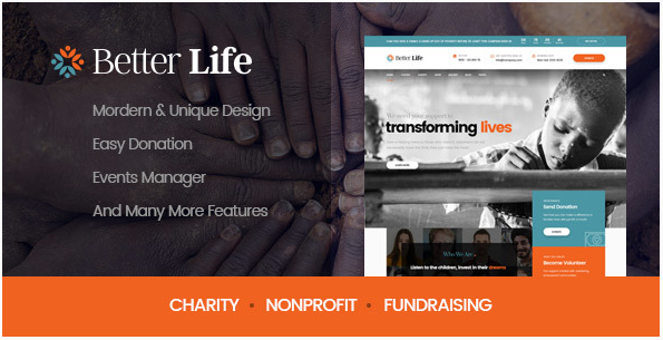 BetterLife — тема WordPress для церквей и благотворительности