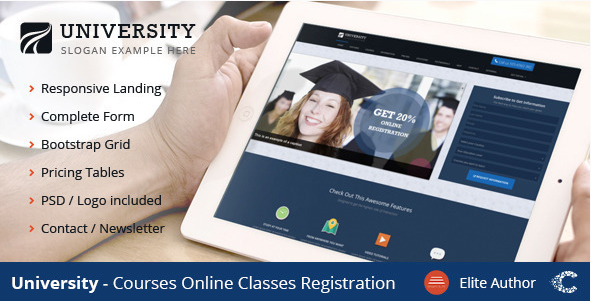 대학 반응형 부트스트랩 랜딩 템플릿