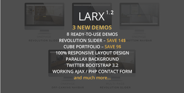 LARX-インテリアデザインのHTMLWebサイトテンプレート