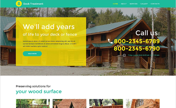 インテリアデザインレスポンシブウェブサイトテンプレート