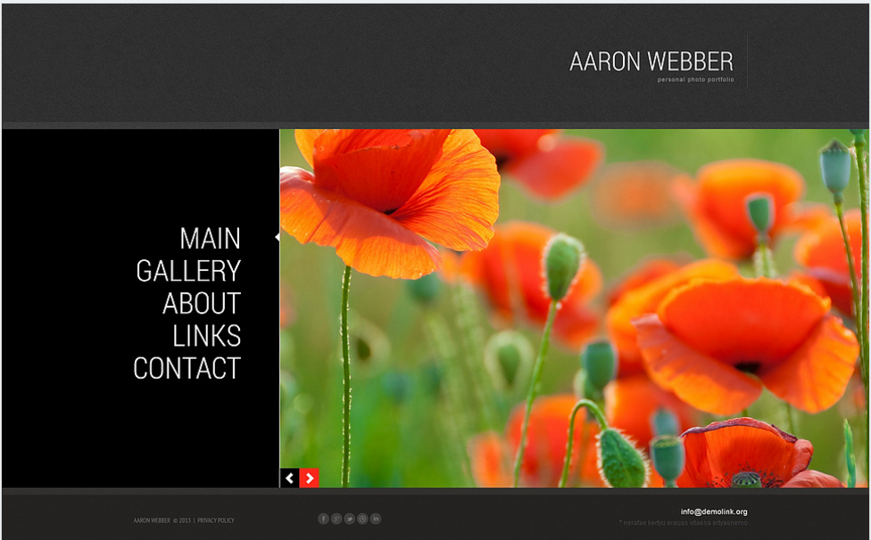 포토그래퍼 포트폴리오 반응형 Joomla 템플릿