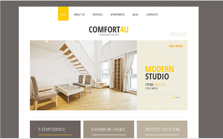 정사각형 부동산 Joomla 템플릿