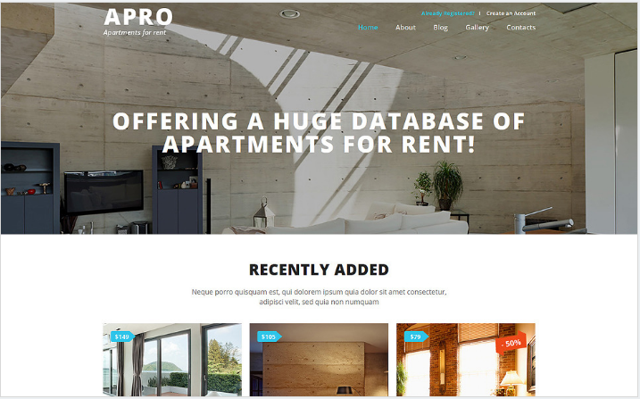 부동산 비즈니스 Joomla 템플릿