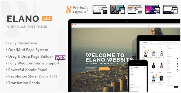 Elano — wielofunkcyjny motyw WordPress dla biznesu i e-commerce