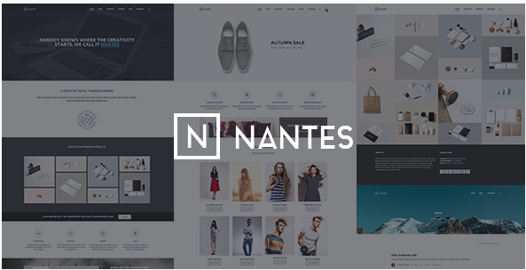 Nantes — kreatywny e-commerce i motyw korporacyjny