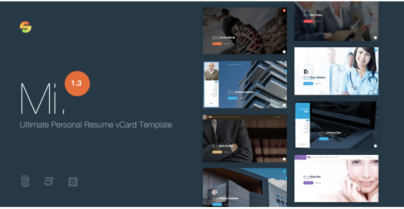 Mi.: 이력서 웹사이트 템플릿