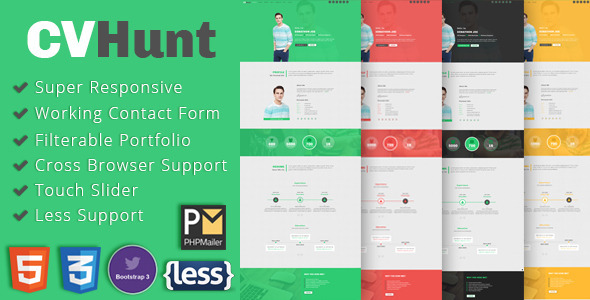 CVHunt: 이력서 웹사이트 템플릿