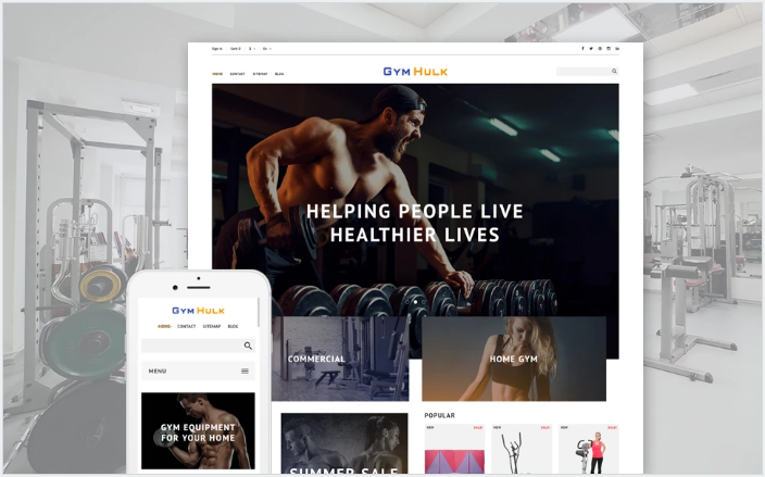 GymHulk - 체육관 장비 PrestaShop 테마