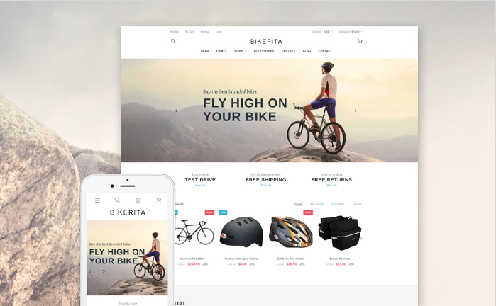 Bikerita PrestaShop 테마