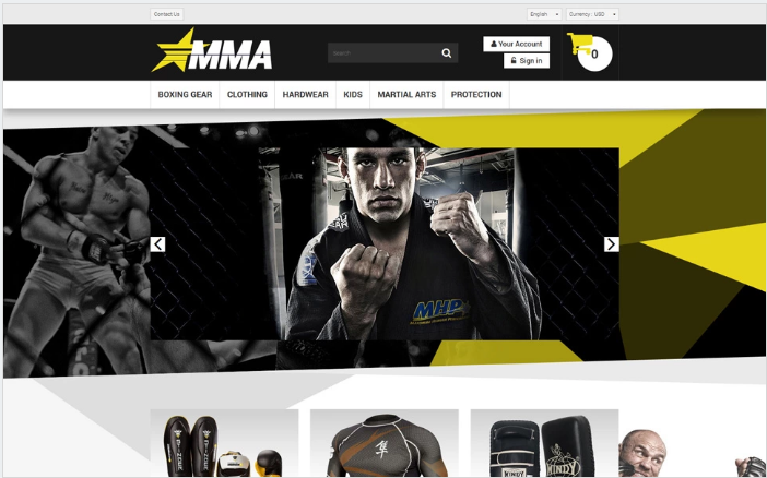 MMA 스토어 프레스타샵 테마