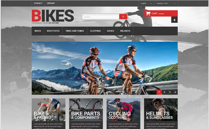 Bikes Store PrestaShop 테마