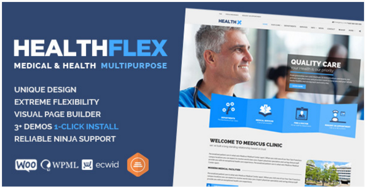 HEALTHFLEX 의료 건강 WordPress 테마