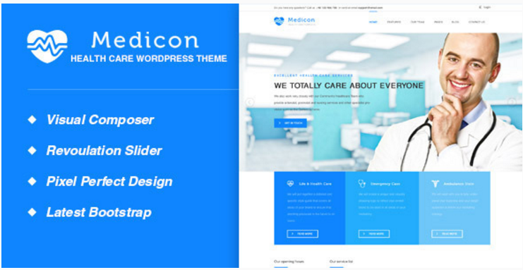 Medicon - 건강 및 의료 WordPress 테마