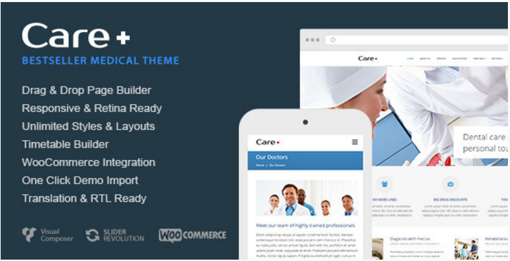 케어 - 의료 및 건강 블로깅 WordPress 테마