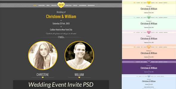 Приглашение на свадьбу PSD