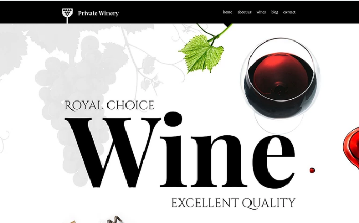 Motyw WordPress Private Winery