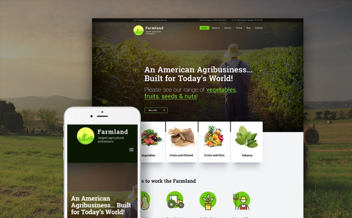 Farmland - Motyw WordPress Rolnictwo i rolnictwo