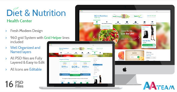 Sağlık PSD Tasarım Şablonları