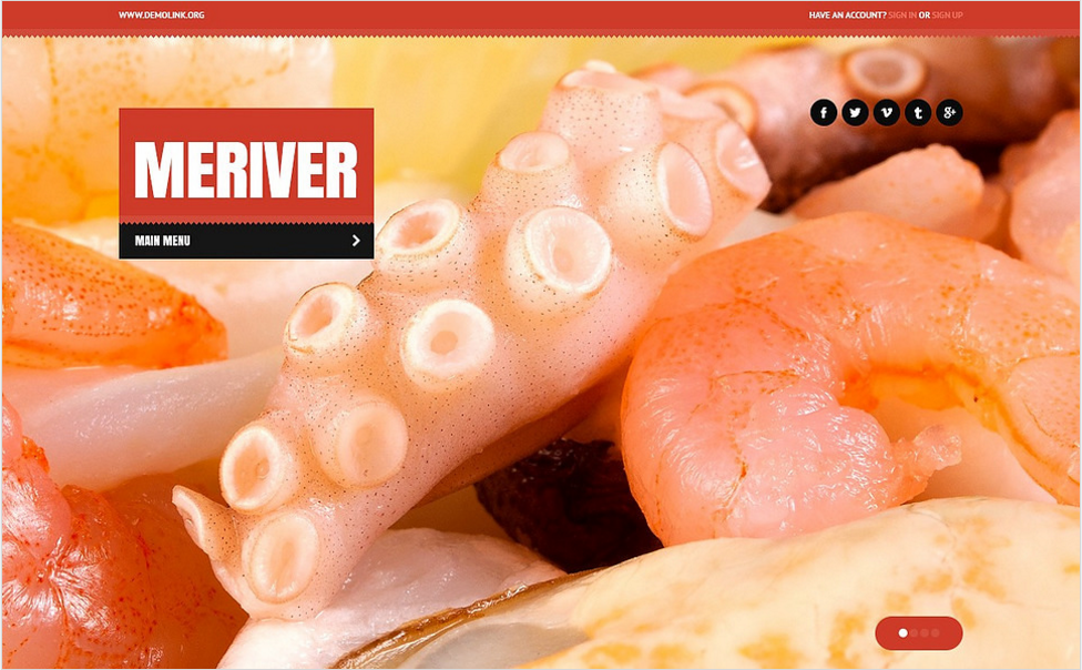 Restaurant cu fructe de mare Șablon Drupal