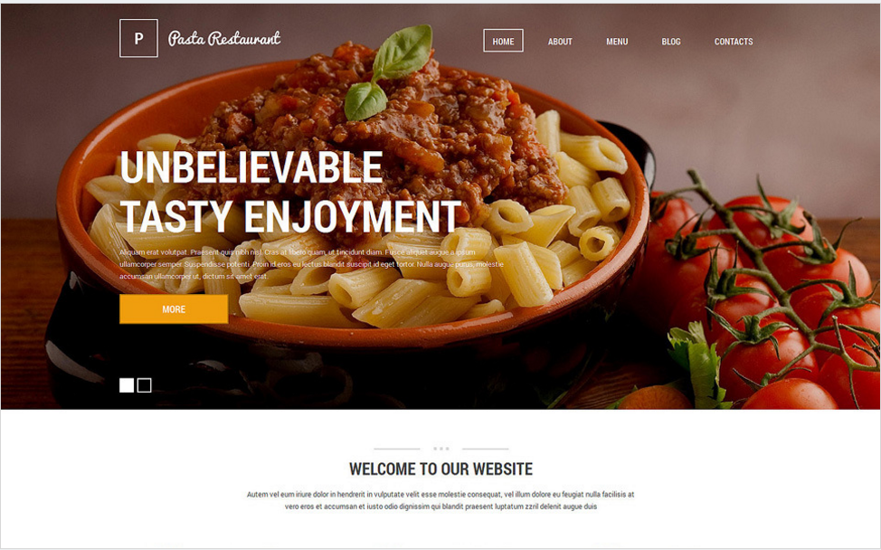 Restaurant cu paste italiene Șablon Drupal