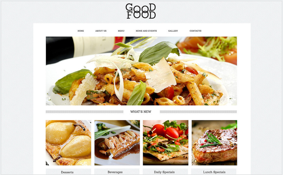 Șablon Drupal delicios de mâncare și băutură cafenea